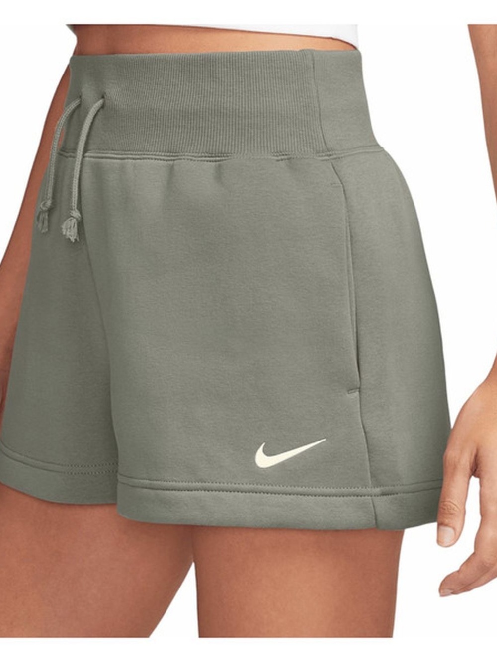 Nike Women’s Fleece Olive Green Pull-On Athletic Shorts